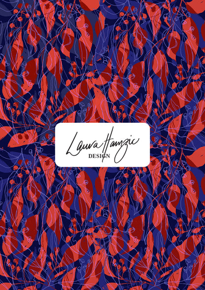 Playful gum leaf pattern design by Laura Hamzic - Australian surface pattern designer 