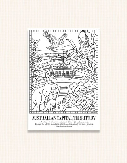 Free Australian Capital Territory Colouring Page