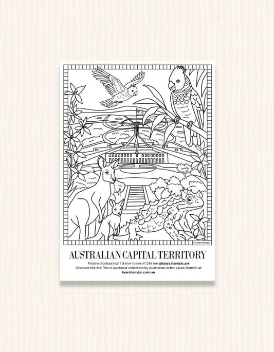 Free Australian Capital Territory Colouring Page