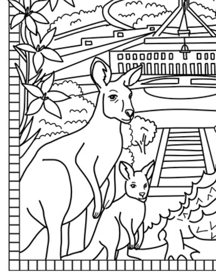 Free Australian Capital Territory Colouring Page