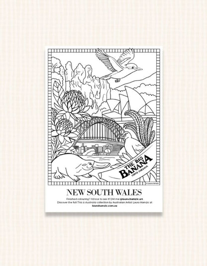 Free New South Wales Colouring Page