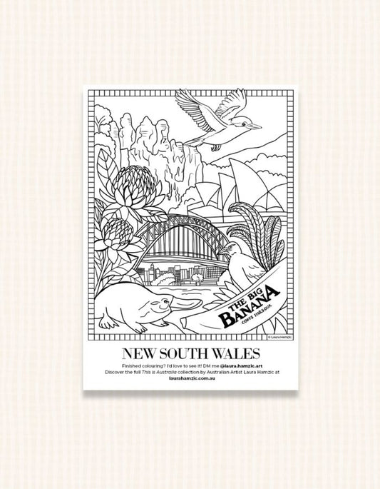 Free New South Wales Colouring Page