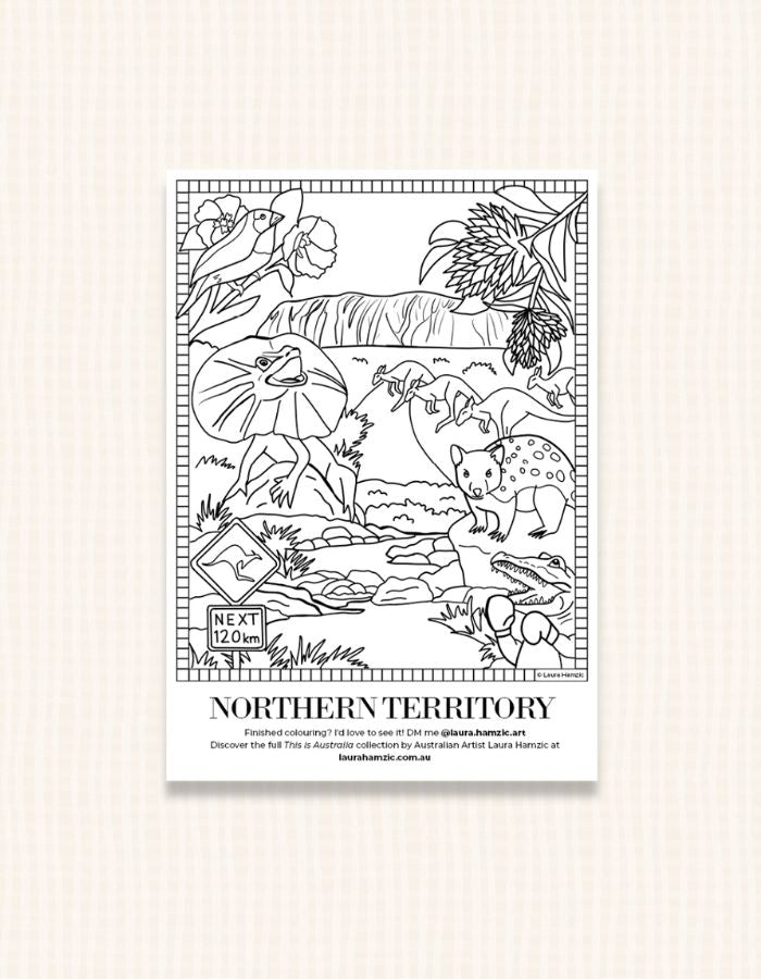 Free Northern Territory Colouring Page