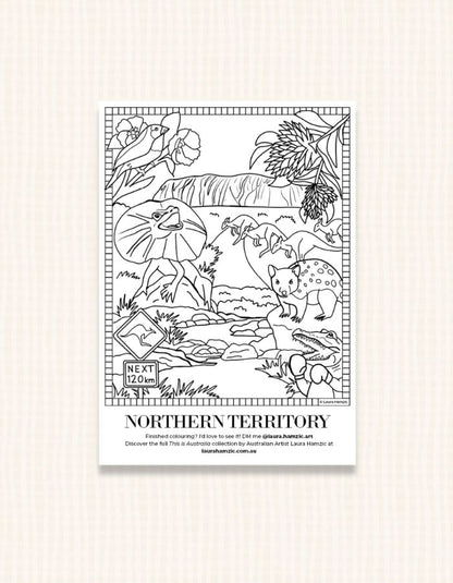 Free Northern Territory Colouring Page