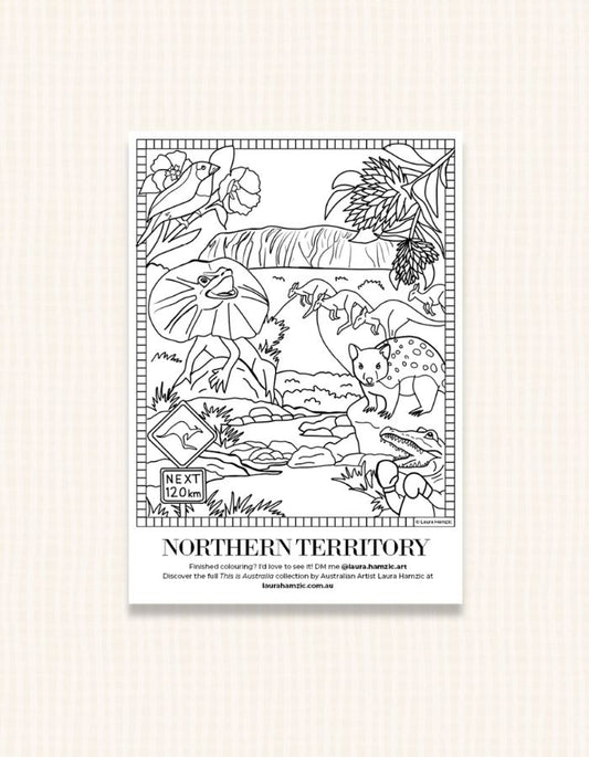 Free Northern Territory Colouring Page