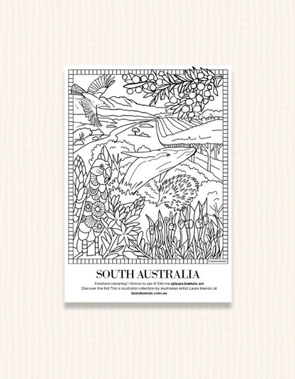 Free South Australia Colouring Page