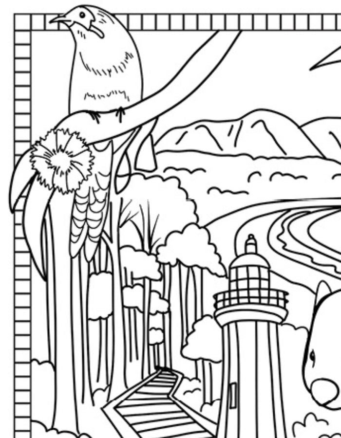 Free Tasmania Colouring Page