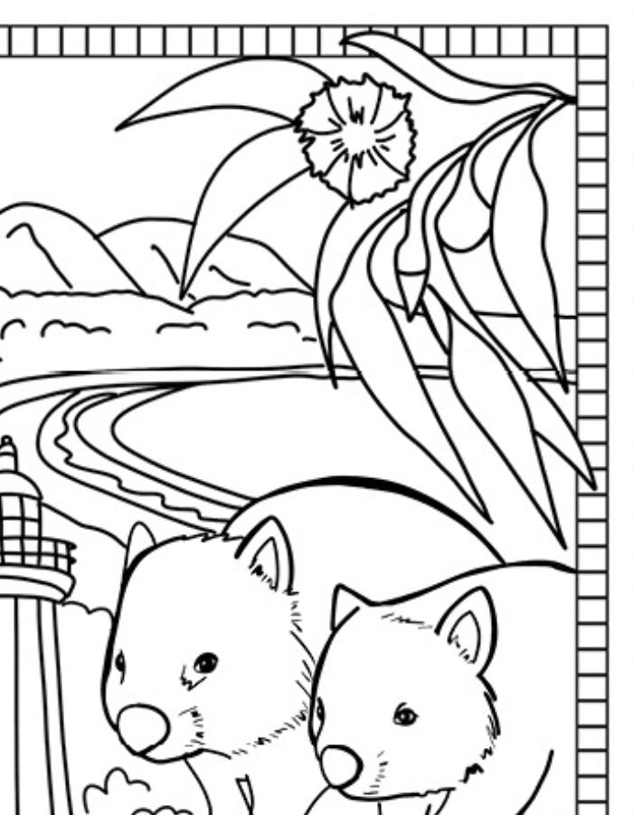 Free Tasmania Colouring Page