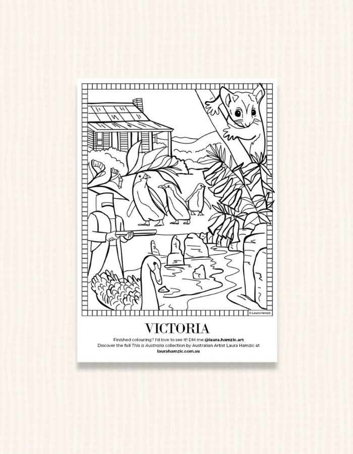 Free Victoria Colouring Page