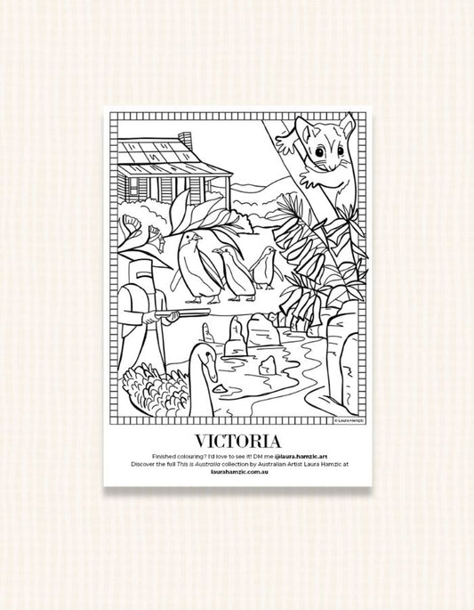 Free Victoria Colouring Page