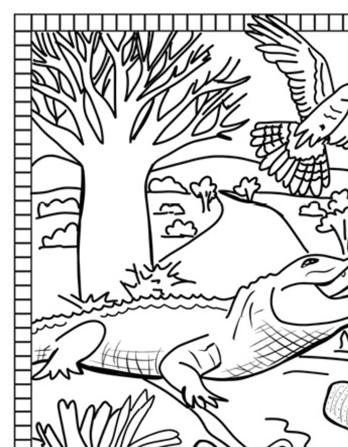 Free Western Australia Colouring Page