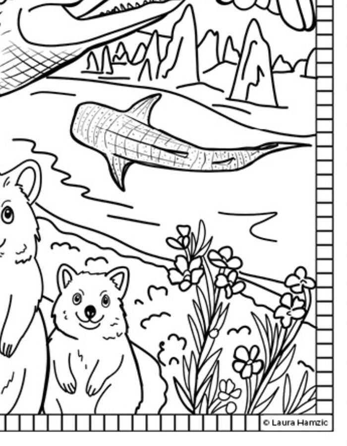 Free Western Australia Colouring Page