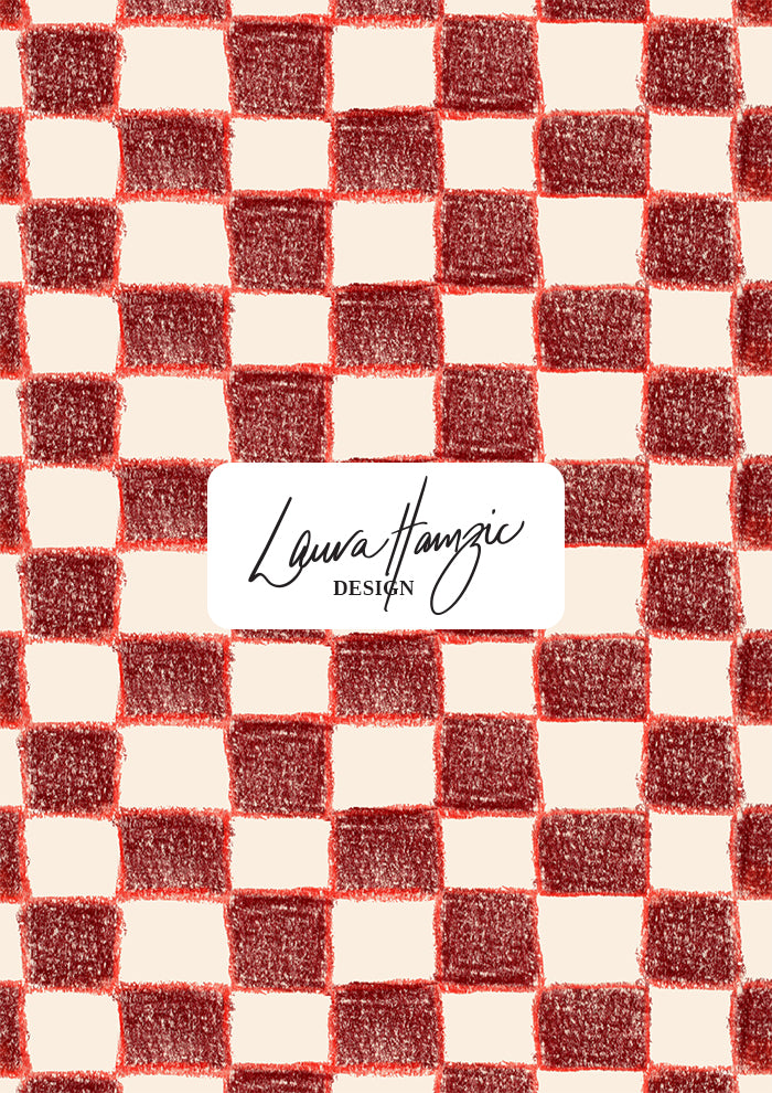 Large-scale Country Squares pattern by Laura Hamzic, Australian surface pattern designer