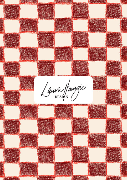 Large-scale Country Squares pattern by Laura Hamzic, Australian surface pattern designer