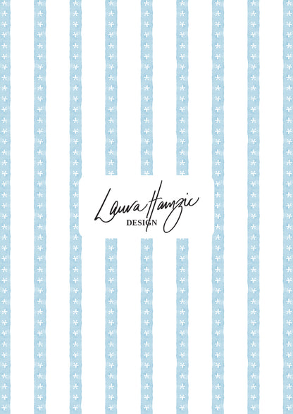 Daisy chain pattern by Laura Hamzic - vertical striped watercolour