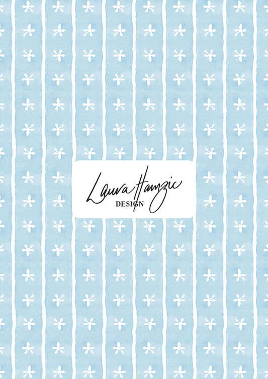Pattern by Laura Hamzic - Australian Designer - Dancing Daisies - watercolour pattern with cutout daisies