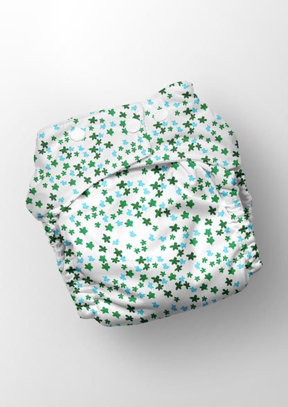 Ditsy Daisy | Green Blue on White