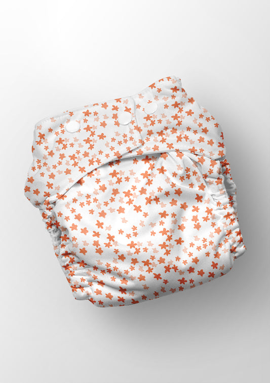 Ditsy Daisy | Orange on White