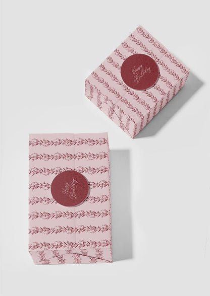 Eucalypt Blossom Stripe - Crimson