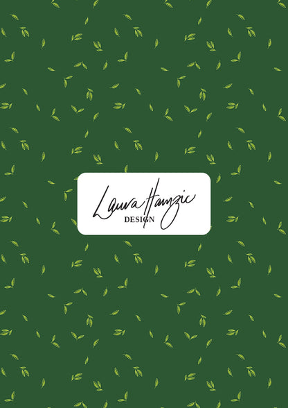 Small-scale Falling Leaves (Green) pattern by Laura Hamzic, Australian surface pattern designer