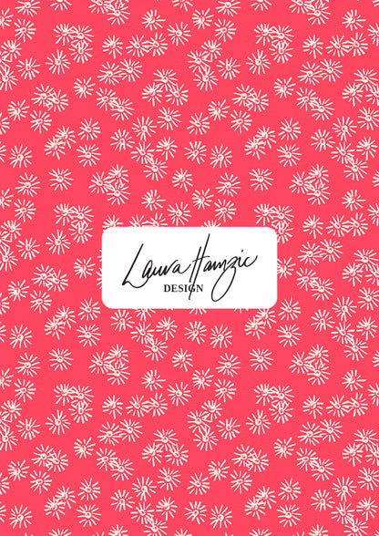 Flicker Flower surface pattern – inspired by blooming eucalyptus blossoms, bursting with light and movement. Loosely hand-drawn in coloured pencil for a joyful, spontaneous look. Australian botanical pattern design perfect for dresses, summer apparel, accessories, and homewares.