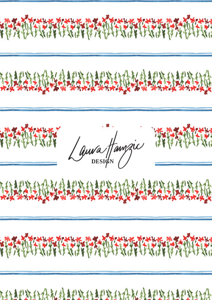Flower Fields large scale Australian watercolour pattern licensing