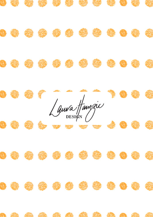 Large-scale Grandma's Buttons pattern by Laura Hamzic, Australian surface pattern designer