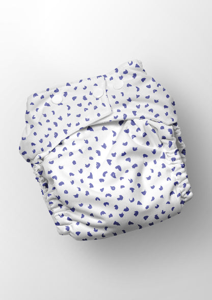 Gumnut Speckle - Blue on White