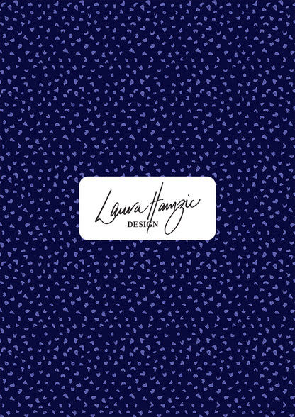 Gumnut speckle pattern design by Laura Hamzic - Blue on Navy Colourway