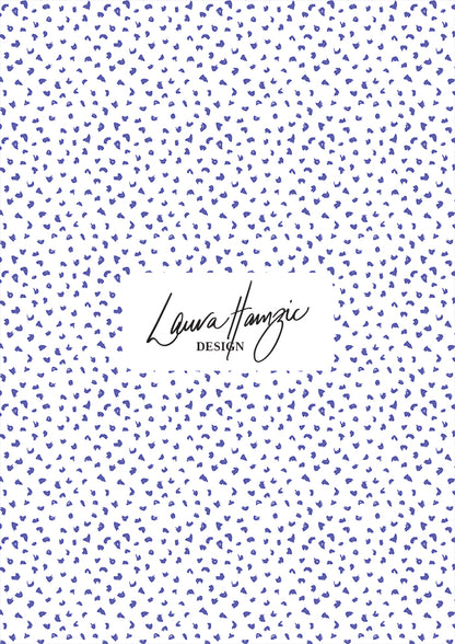 Gumnut speckle pattern design by Laura Hamzic - Blue on White Colourway