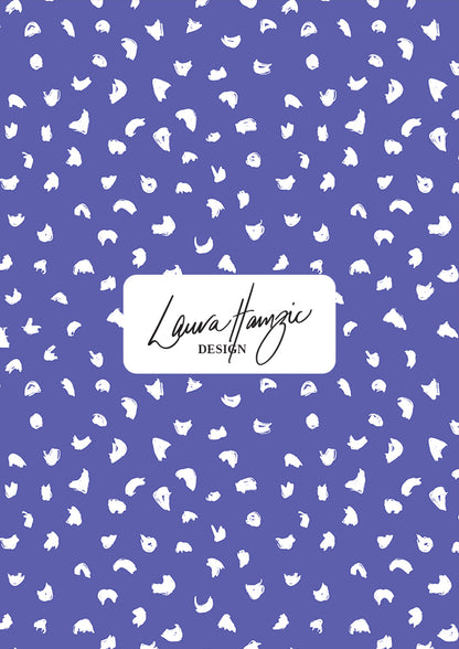 Gumnut speckle pattern design by Laura Hamzic - White on Blue Colourway