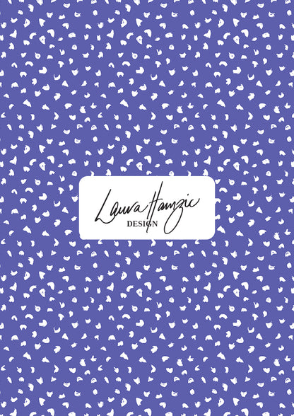 Gumnut speckle pattern design by Laura Hamzic - White on Blue Colourway