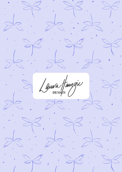 Medium-scale version of Hedgerow Hover design featuring dragonflies flitting through the garden