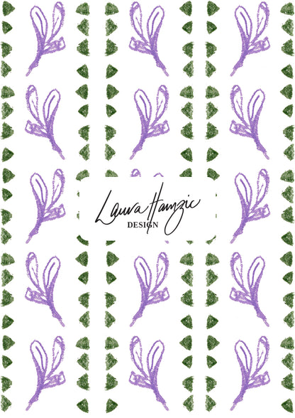 Large-scale Jacaranda Path pattern by Laura Hamzic, Australian surface pattern designer