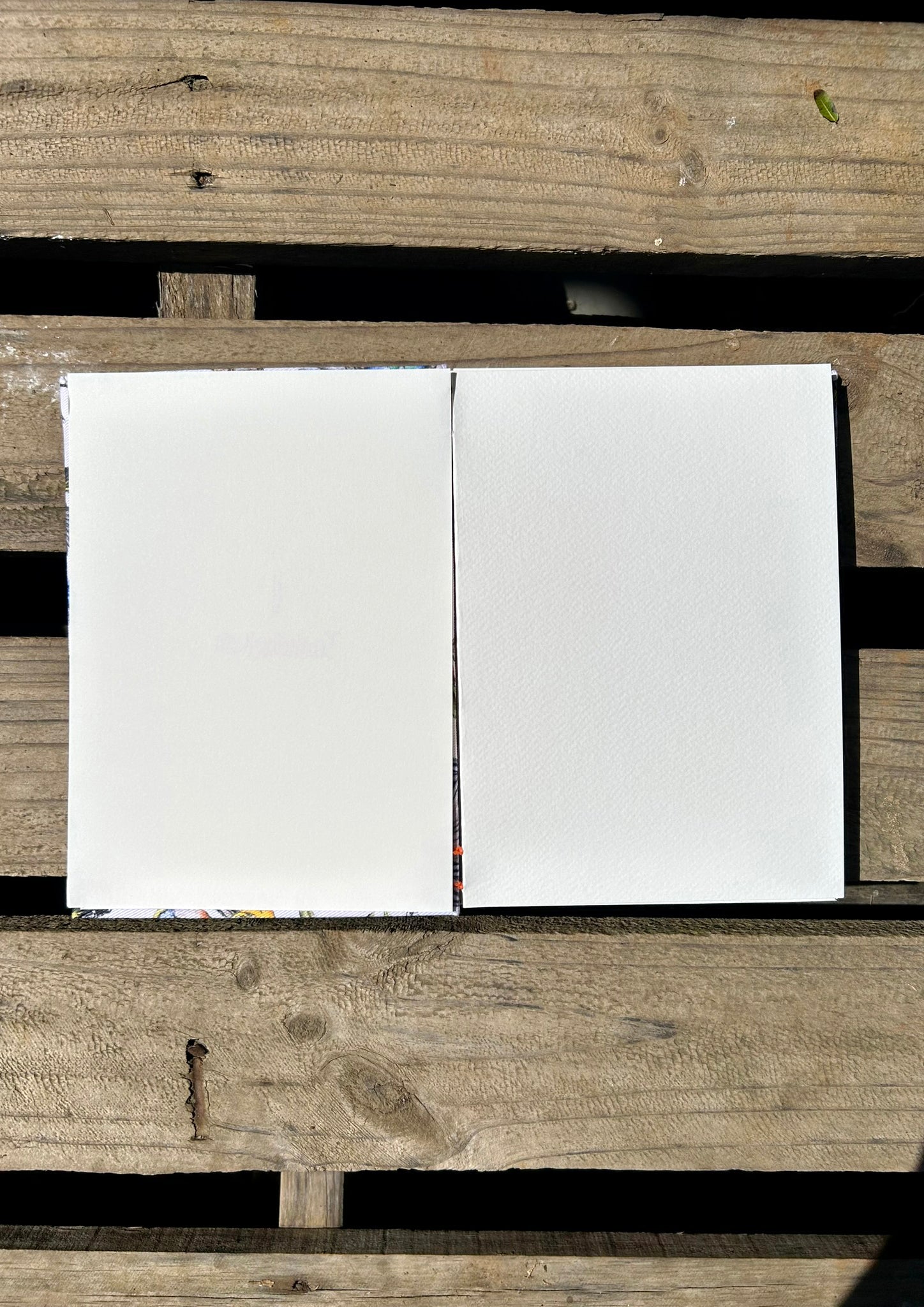 Open Table Talk journal showing Fabriano 200gsm watercolour pages