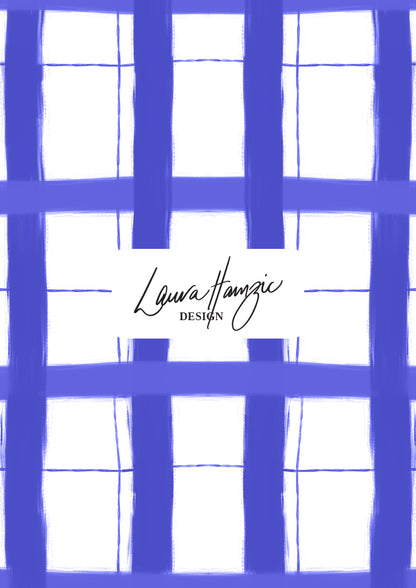 Large-scale Lavender Gingham pattern by Laura Hamzic, Australian surface pattern designer