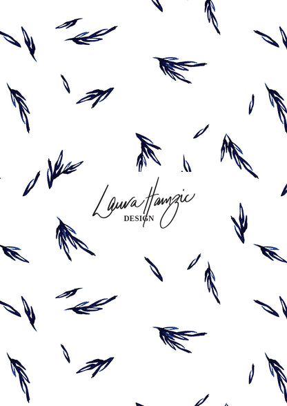 Leaf Drift - Indigo