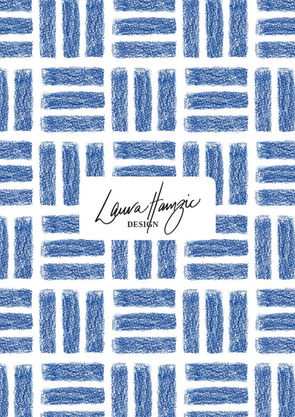 Large-scale Leotard Lines pattern by Laura Hamzic, Australian surface pattern designer