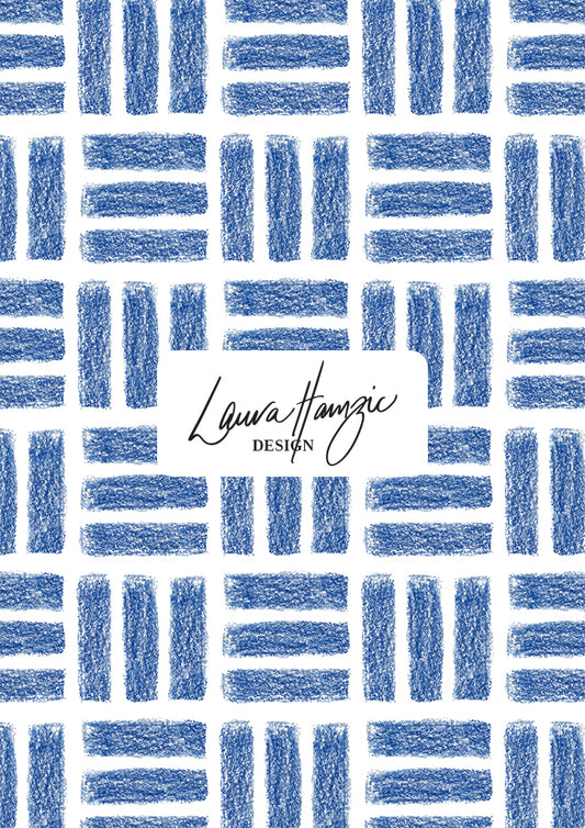 Large-scale Leotard Lines pattern by Laura Hamzic, Australian surface pattern designer