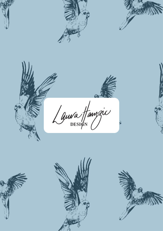 Mulga Parrot Murmurs - Dusty Blue