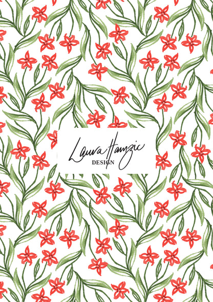 Overgrown Garden textile design featuring trailing watercolour flowers — spring fashion print by Australian surface pattern artist.