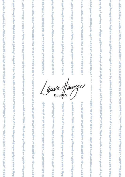 Painter’s Pinstripe - Blue on White