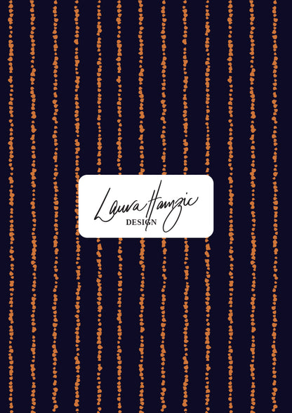 Painter’s Pinstripe - Orange on Navy