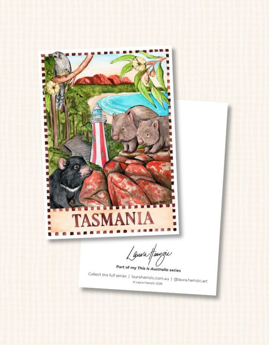 Tasmania souvenir postcard perfect for travel memories or gifting