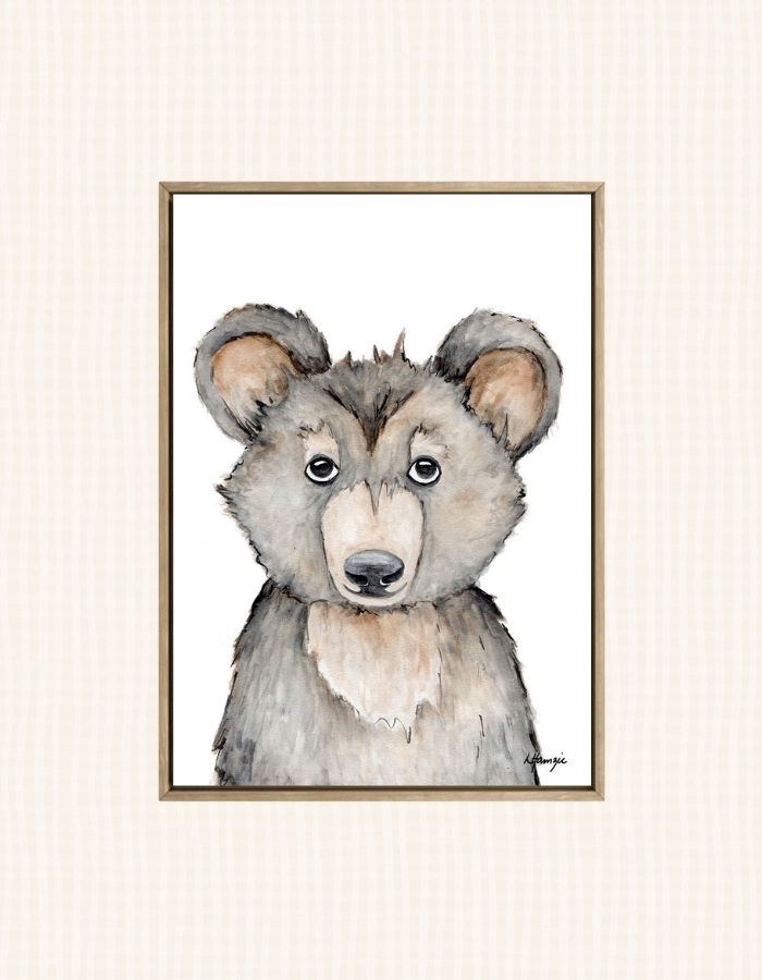 Woodland Bear captured in watercolour by Australian Artist Laura Hamzic