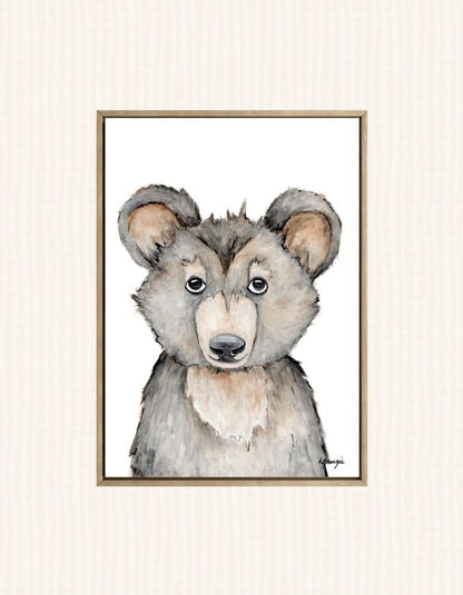 Woodland Bear captured in watercolour by Australian Artist Laura Hamzic