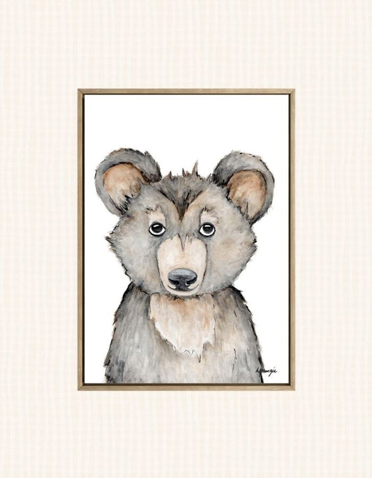 Woodland Bear captured in watercolour by Australian Artist Laura Hamzic