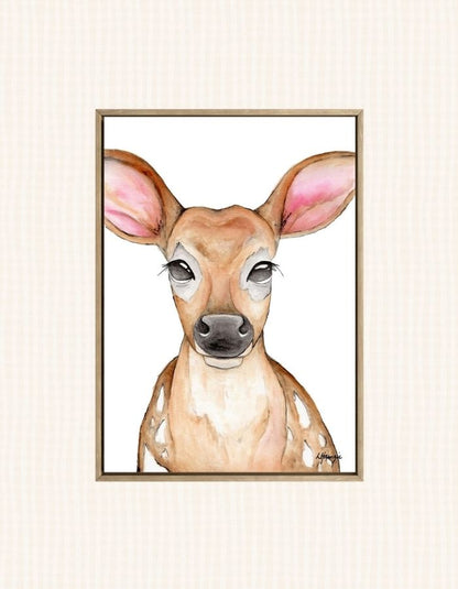 Woodland Deer A4 Unframed captured in watercolour by Australian Artist Laura Hamzic