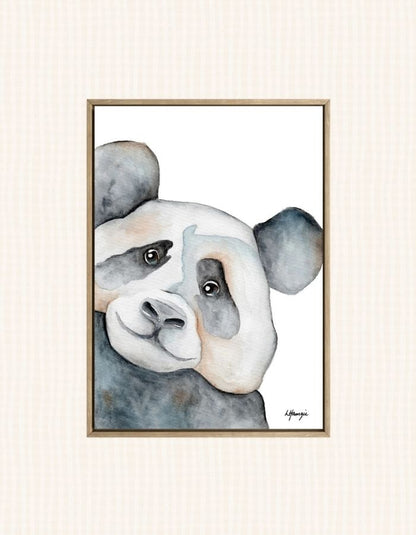 Whimsical Black and White Panda captured in watercolour by Australian Artist Laura Hamzic
