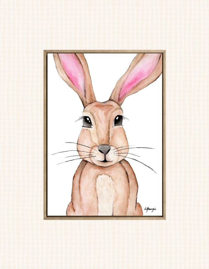 Woodland Rabbit captured in watercolour by Australian Artist Laura Hamzic
